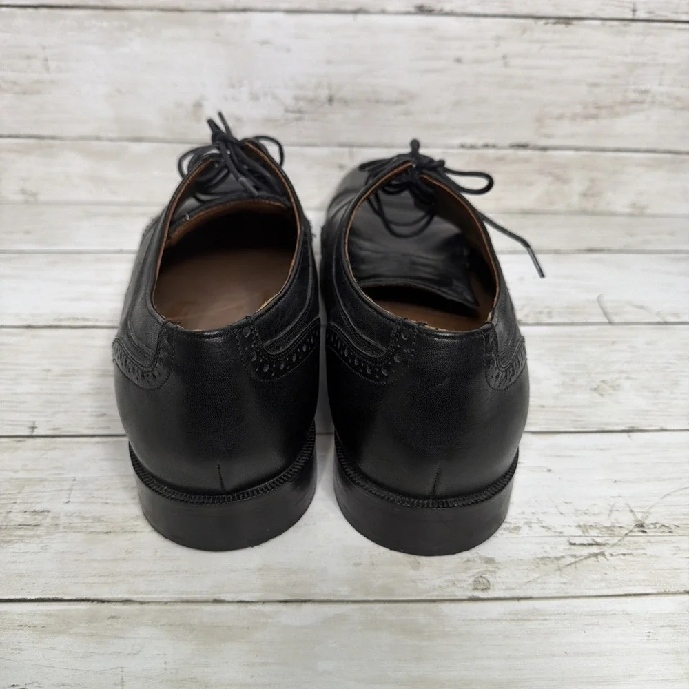 Johnston Murphy Melton 59-0721 Black Leather Cap Toe Oxford Men's Shoes 11.5 M